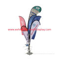 Outdoor Flying Banners With Screw Base ,  Advertising Beach Flags